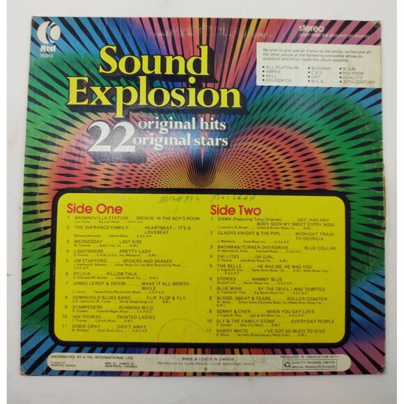 Sound Explosion (1973) Vinyl LP – 22 Original Hits & Stars Pop Rock - Picture 3 of 8